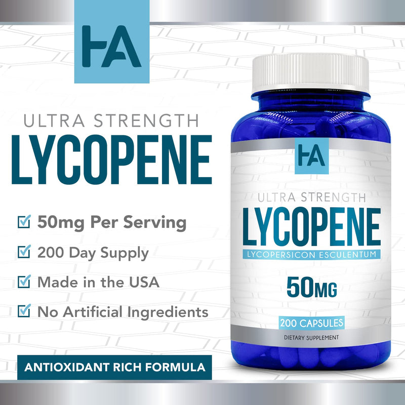 [Australia] - Healing Awakening Lycopene 50mg 200 Vegetarian Capsules (Non-GMO & Gluten Free) 