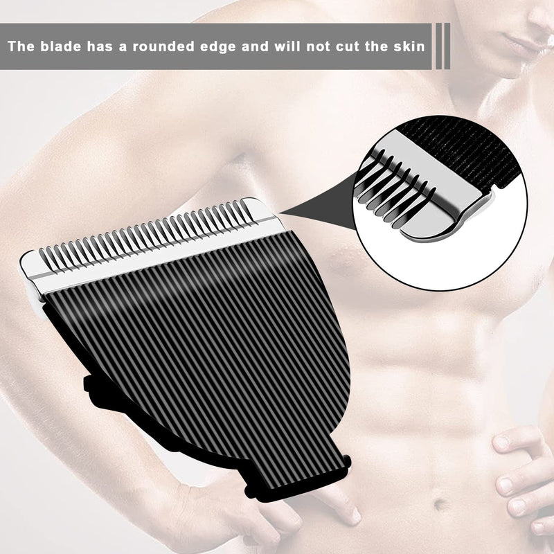 2 Pack Professional Electric Body & Pubic Hair Trimmer Replacement Blade,Compatible with Meridian Shaver Grooming Trimmer,Made of Ceramic Blade & Stainless Steel Blade (Black) 2 pack-black