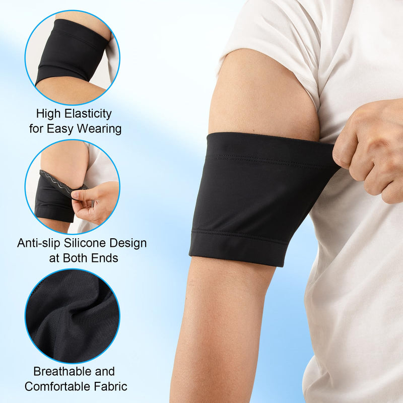 [Australia] - Diabetic Sensor Armband Diabetes Sensor Cover for Insulin Pod Monitoring Systems Omnipod Dexcom Freestyle Libre Protects Insulin Pod During Sports Replace Adhesive Patches Tape Diabetic Supplies(L) L 