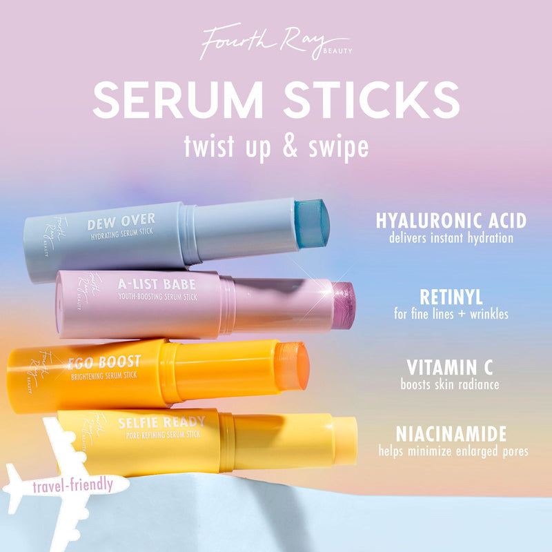 ColourPop Brightening Vitamin C Serum Stick - Radiance-Boosting Face Serum Stick for Glowy Summer Makeup Prep - Enriched with Turmeric to Help Improve the Appearance of Redness - Ego Boost (0.25 oz)