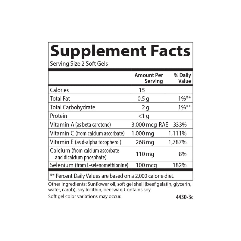 [Australia] - Carlson - ACES, Vitamins A, C, E + Selenium, Cellular Health & Immune Support, Antioxidant, 50 Softgels 