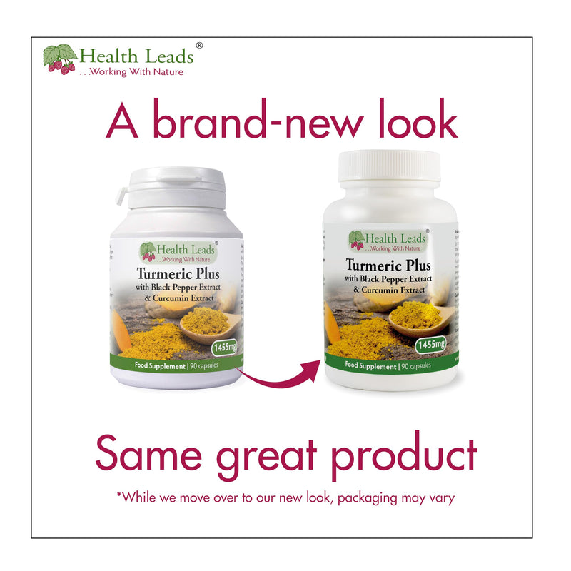 Turmeric Capsules 1455mg with Curcumin and Black Pepper (3 Month Supply) High Strength Active Extracts | Clean British Supplements
