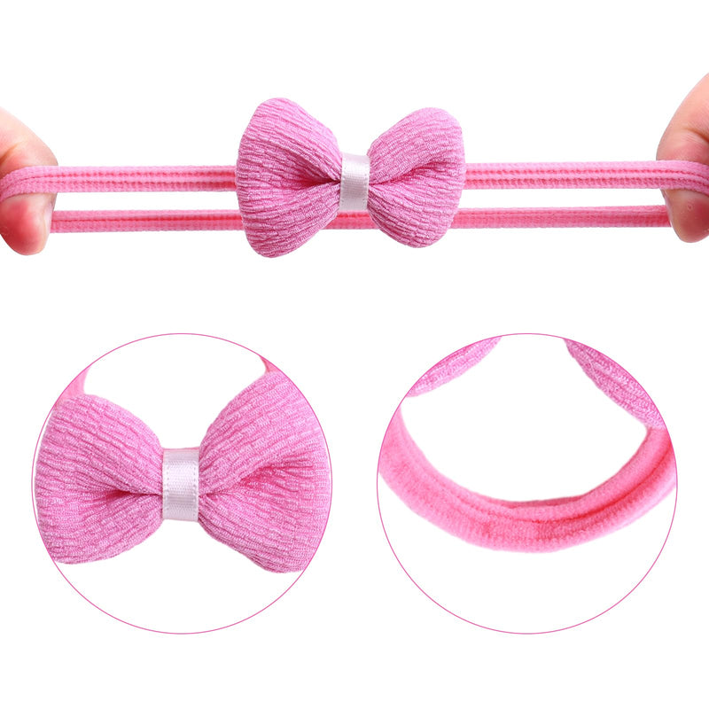 [Australia] - 24 Pcs Toddle Hair Ties for Girls Baby hair tie Cute Flower Elastic Toddler Hair Ties Candy Bow Seamless Ponytail Holders Scrunchies Little girls Hair Accessories for Thick Hair 