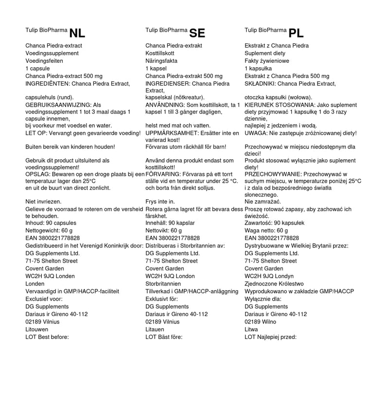 [Australia] - Chanca Piedra Extract 500mg 90 Capsules, Laboratory Tested, Stone Breaker, Quebra Pedra, Phyllanthus Niruri 