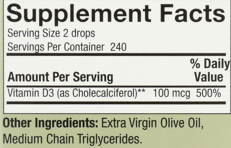 Nature's Answer Vitamin D3 Drops