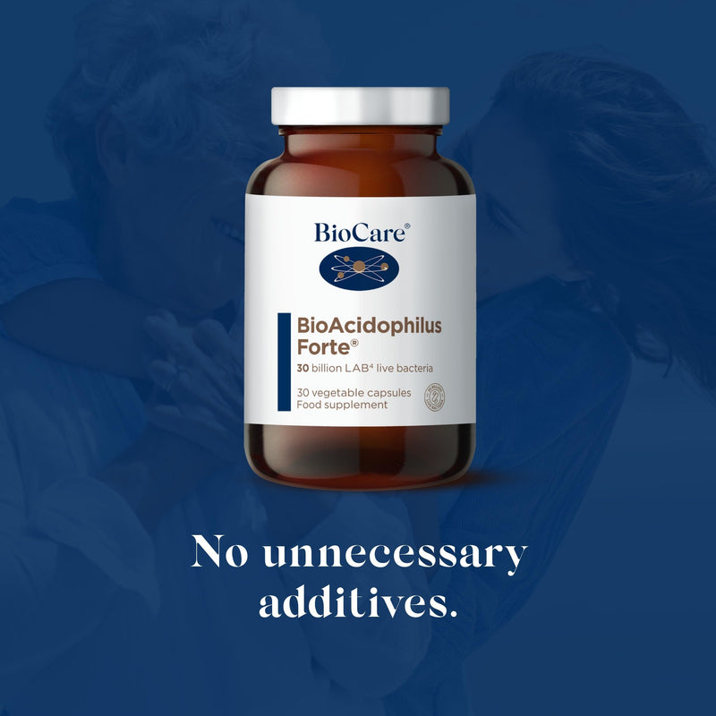 BioCare - BioAcidophilus Forte - 30 Billion LAB4 Live Bacteria - Food Supplement Suitable for Vegetarians and Vegans - 30 Capsules 30 count (Pack of 1)