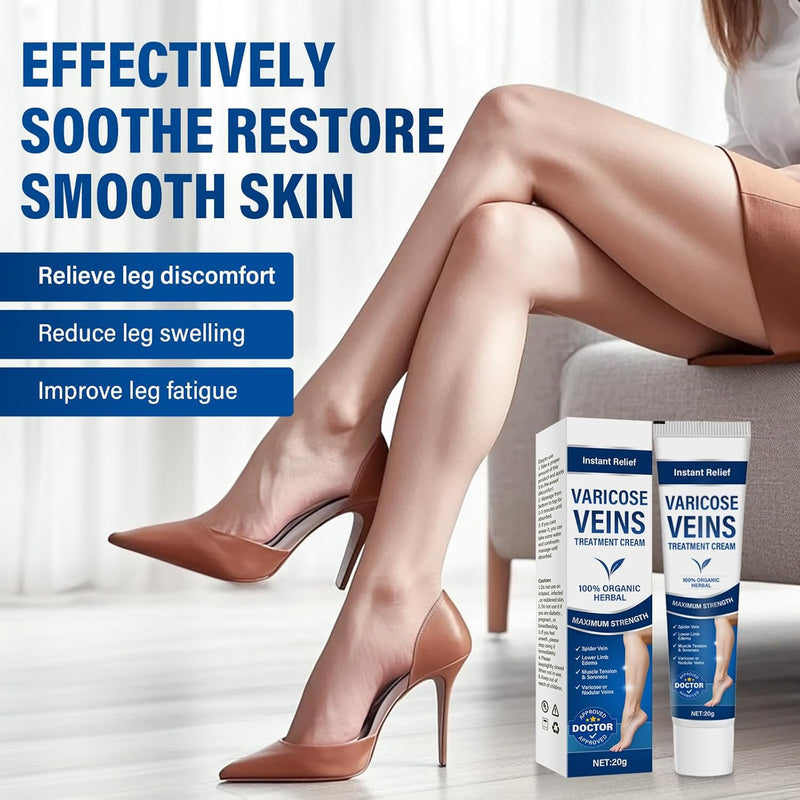 [Australia] - Grgowe Varicose Veins Cream, Varicose Veins Cream, Cream for Spider Veins, Active Veins, Anti-Varicose Veins Cream, Cream for Relieving and Preventing Varicose Veins, Improve Blood Circulation for Legs 