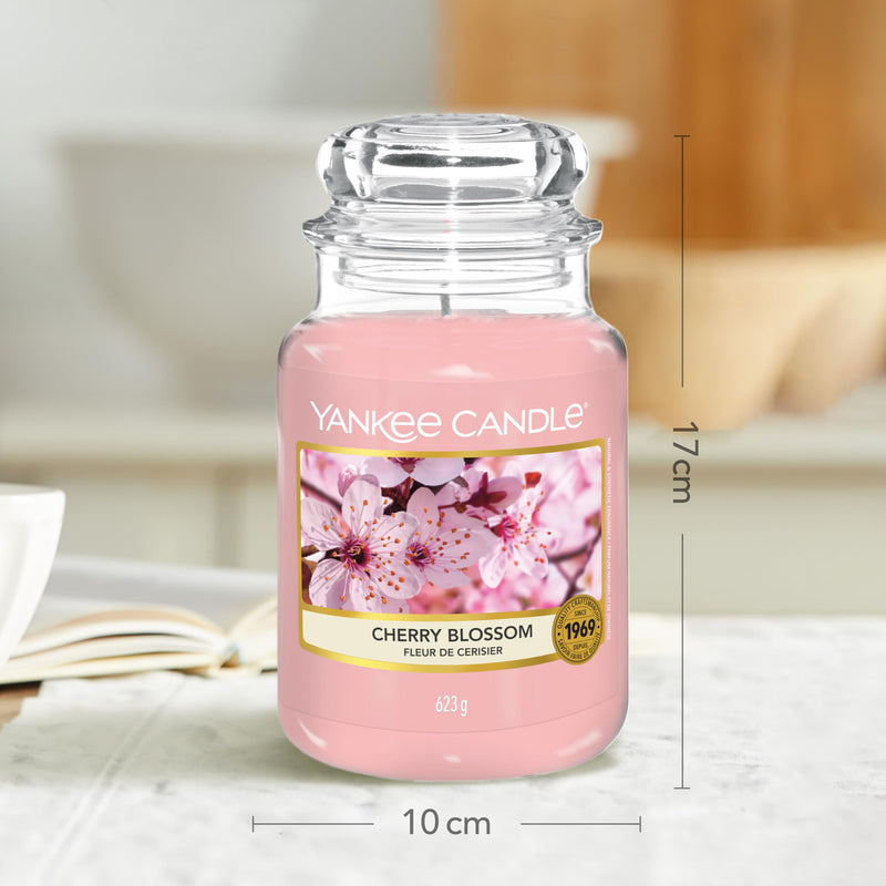 [Australia] - Yankee Candle scented candle in a glass (large) | Cherry Blossom | Burn time up to 150 hours 