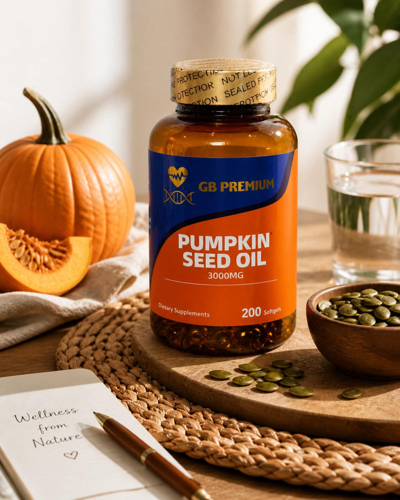 Pumpkin Seed Oil 3000mg, Cold Pressed Pumpkin Seed Oil Softgels, Omega 6 & 9 with Linoleic and Oleic Acid, Dietary Supplement, 200 Softgels