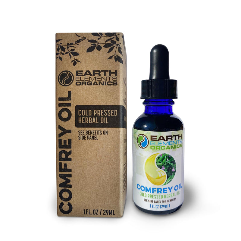 [Australia] - Organic Comfrey Oil – Raw, Infused, Pressed Herbal Oil - Organic Comfrey Leaf & Organic Sunflower Seed Oil (1 fl. oz) 1 Fl Oz (Pack of 1) 