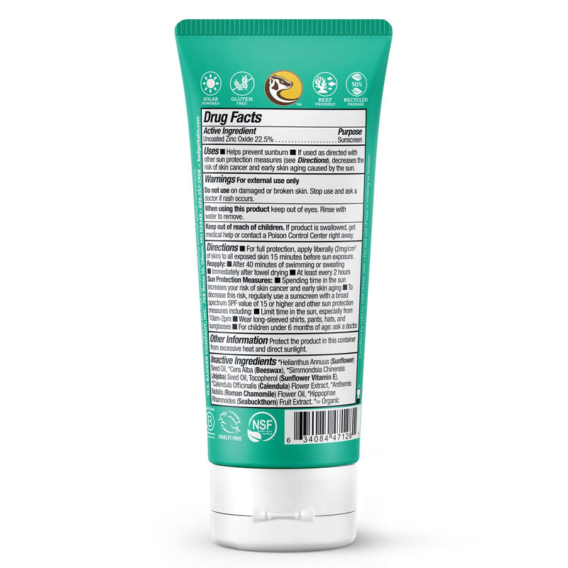 [Australia] - Badger SPF 40 Baby Reef Safe Natural Mineral Sunscreen Cream with Clear Zinc Oxide, Broad Spectrum & Water Resistant, Chamomile, 2.9 Fl Oz 2.9 Fl Oz (Pack of 1) 