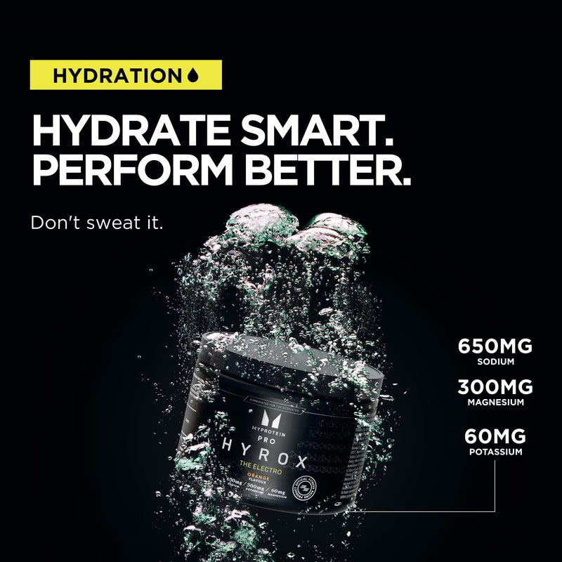 Myprotein PRO x HYROX The Electro | Advanced Electrolyte Watermelon Hydration Powder | 650mg Sodium & 300mg Potassium | Supports Hydration, Muscle Function & Recovery | Vegan-Friendly | 30 Servings