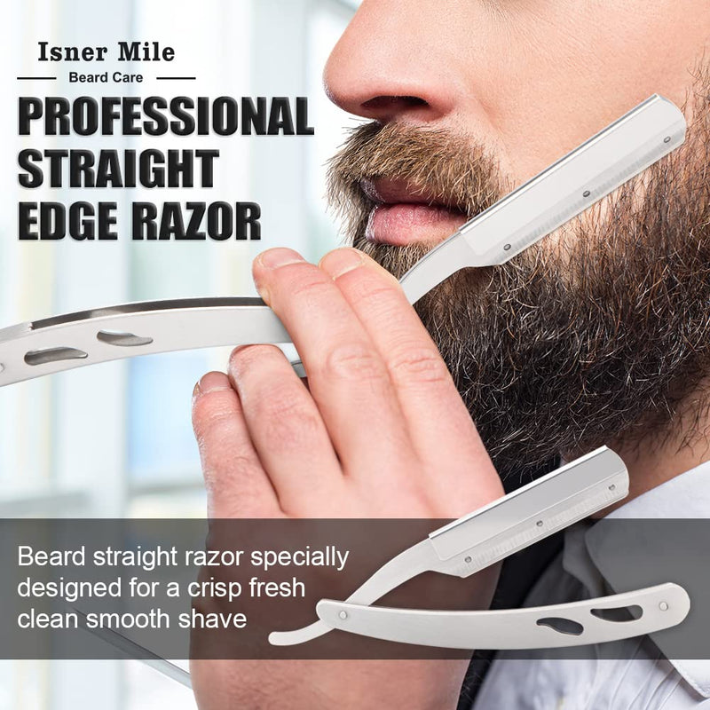 [Australia] - Upgraded beard care set for men, beard growth care and trimming with hair conditioner, beard oil, beard balm, butter wax, beard brush, beard comb, beard scissors, best perfect gift light orange 