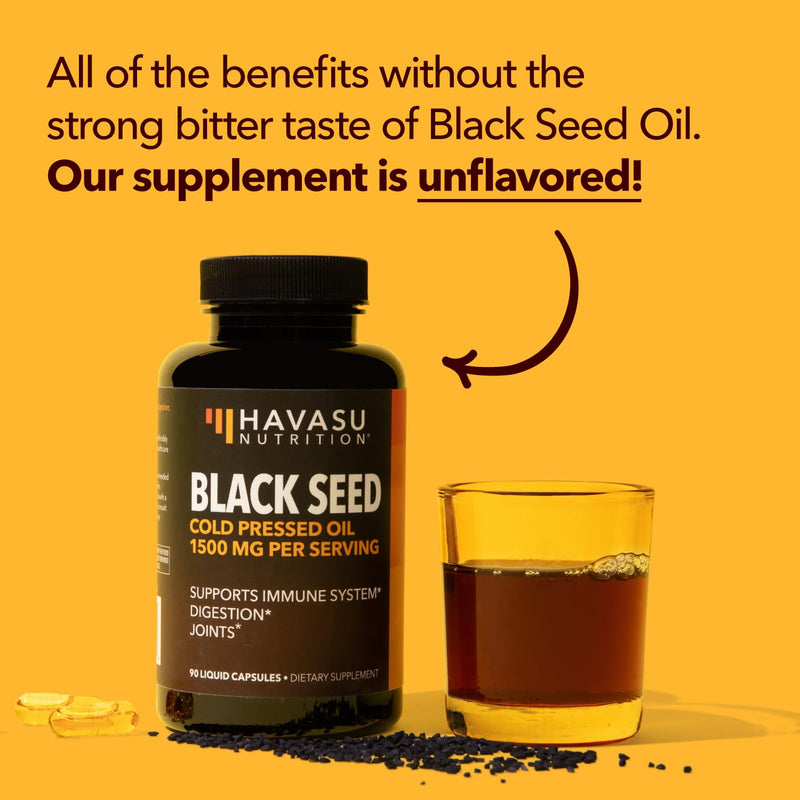 [Australia] - Black Seed Oil Nigella Sativa Cold-Pressed Capsules | 1500mg Black Cumin Seed Oil with Antioxidants for Immune Support and Joint and Digestive Health | 90 Vegetarian & Non-GMO Liquid Capsules Original Capsules 