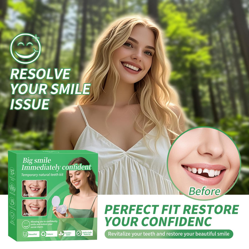 [Australia] - Temporary Veneers Kit for Women and Men, Tooth Replacement Kit, Nature and Comfortable (1 Count (Pack of 1), Natural)-FF01 