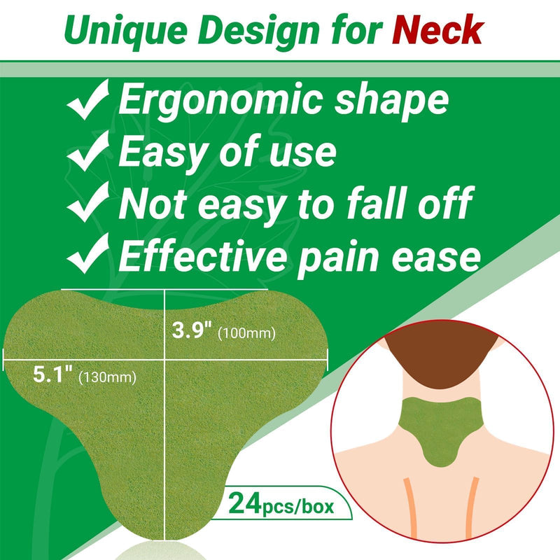 [Australia] - iShanCare Neck Pain Relief Plasters, Pack of 24 Heat Plasters Patch, 8 Hours Deep Relief for Neck, Back, Knees, Shoulder Neck 