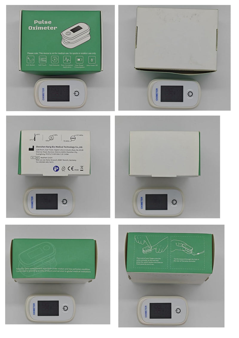 Fingertip Pulse Oximeter - Accurate Blood Oxygen Monitor (SPO2) & Heart Rate Monitor With Anti Motion Interference -Suitable for home/outdoor use