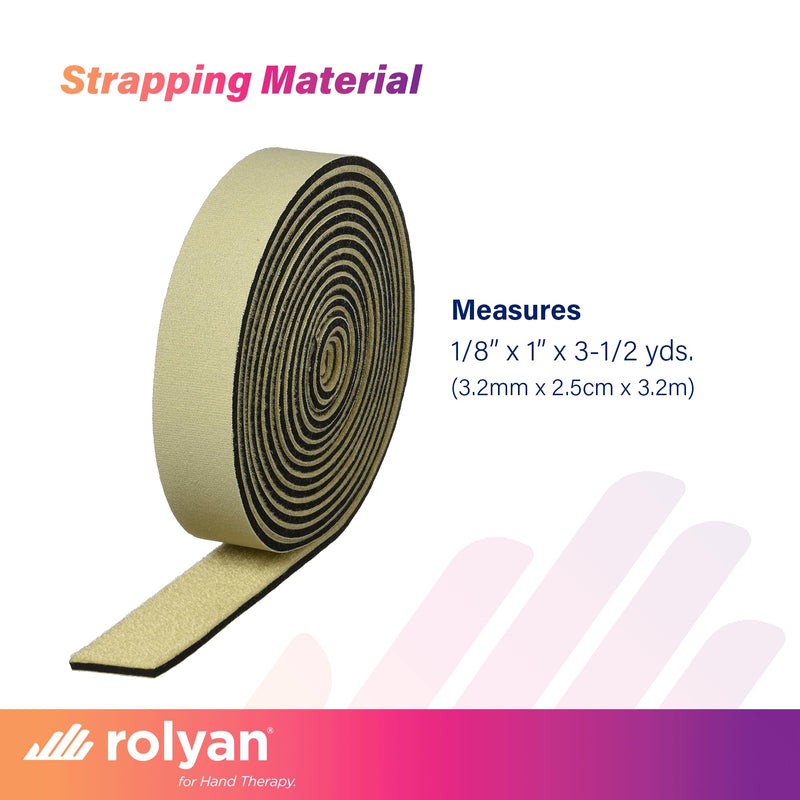 [Australia] - Rolyan Neoprene Strapping Material, 1/8" x 1" x 3.5 yd, Beige, For Use With Thermoplastic Splinting Material, Hook Receptive Strap for Braces and AFOs, Soft Cushioned Strap for Custom Fit,Trim to Fit 1/8"x 1"x 3-1/2 yd. 