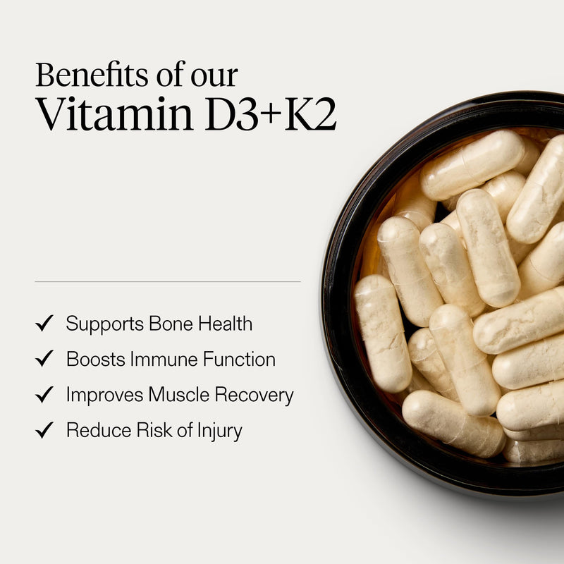 Puresport 4000IU Vitamin D3+K2 (60 Day Supply), High Strength Vegan Supplement for Immune Support, Bone & Heart Health, & Muscle Recovery, Marine Algae Sourced, Easy-Swallow Capsules 60 count (Pack of 1)
