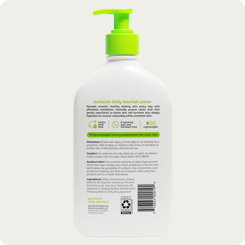 AmLactin Daily Nourish Body Lotion, 12% Lactic Acid, 14.1 oz 14.1 Ounce (Pack of 1)