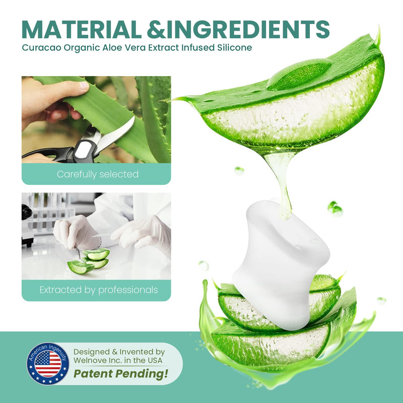 [Australia] - Welnove Aloe Vera Toe Separator, Pack of 12 Silicone Toe Separators, Bunion Pads for Straightening Protruding Toes, Bunions, Calluses - Bunion Aid for Men and Women Clear 