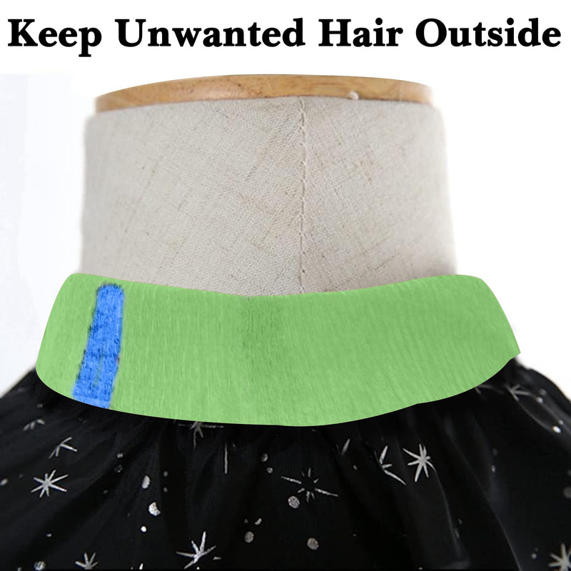 [Australia] - Hair Removal Strips - 5 Rolls, 500 Strips Green, Disposable & Flexible Paper Neck Strips for Salon Hair Cutting & Stylist, Water Resistant and Self-Adheres to Neck 
