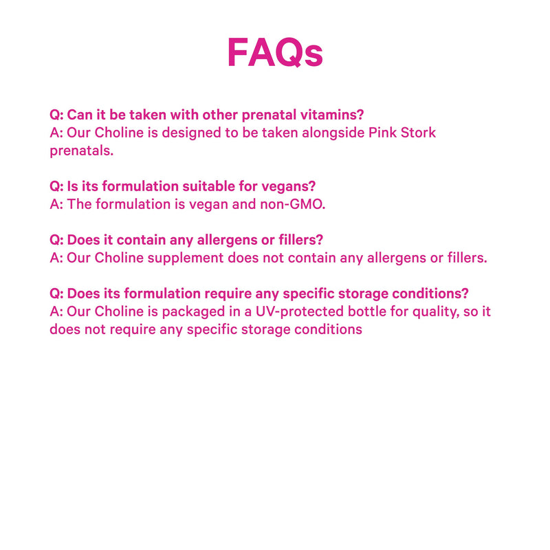 [Australia] - Pink Stork Choline - 550 mg Choline Bitartrate from VitaCholine for Pregnant + Postpartum Moms - Prenatal Vitamin for Fetal Cognitive Health + Breast Milk Quality - 1 Capsule Daily, 30 Count 