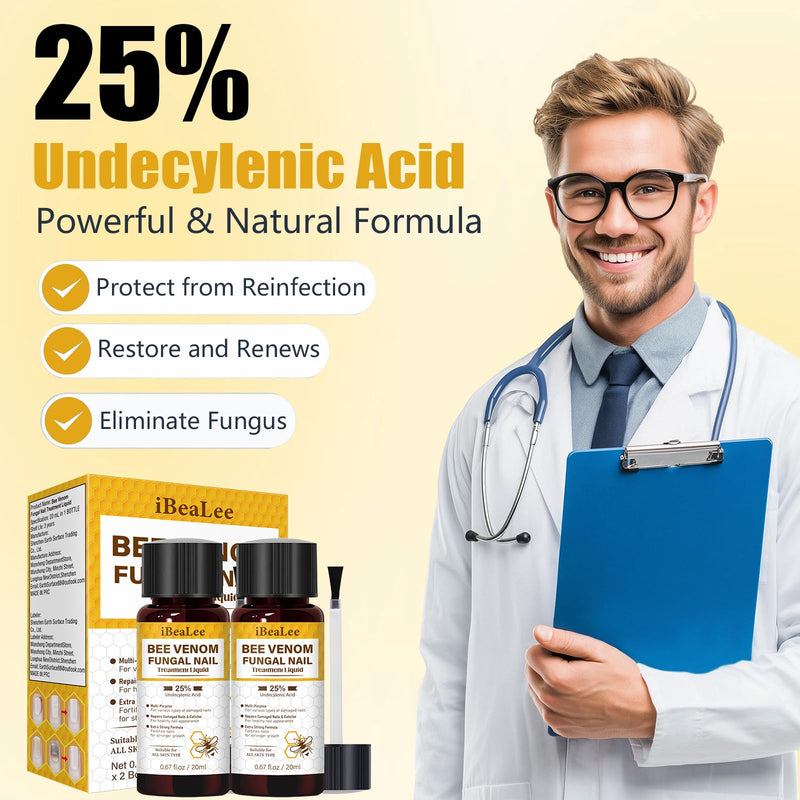 Toenail Treatment Extra Strength with 25% Undecylenic Acid for Yellow, Thick, Damaged, Discolored Nail -Y02