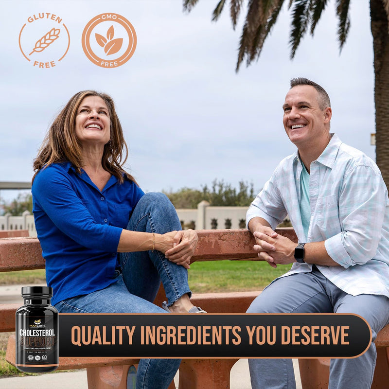 [Australia] - Cholesterol Support Supplement - Heart Health Support Formula with Vitamin B3, Red Yeast Rice & Lycopene, Made in USA, 2 Capsule Daily, 30 Days Supply 