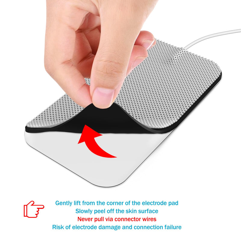 40PCS TENS Unit Replacement Pads, Electrode Pads with Self-Stick Performance and Non-Irritating, Compatible with TENS Use 2mm Pin Connector Such as AUVON TENS, TENS 7000, Etekcity, Nicwell Care Tens