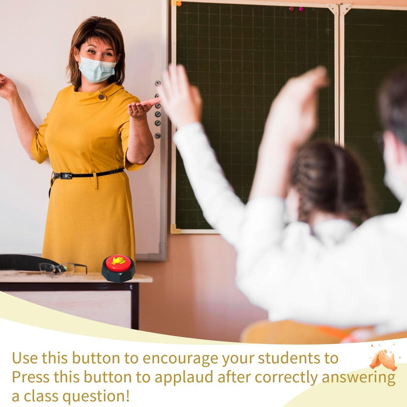 [Australia] - Applause Button - Button Applauds When Pressed - Add Extra Fun to Your Life-Easy Buttons-Sound Buzzer with Applause Noise Maker Buzzer 