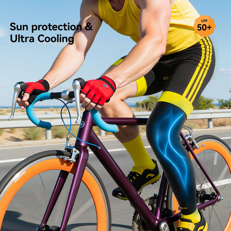 Copper Leg Compression Sleeve for Men & Women [360° Full Compression & Copper Infused] Knee Stabilizer Brace for Meniscus Tear, ACL, MCL, Arthritis & Joint Pain Relief, Calf & Thigh Support for Running Black S/M