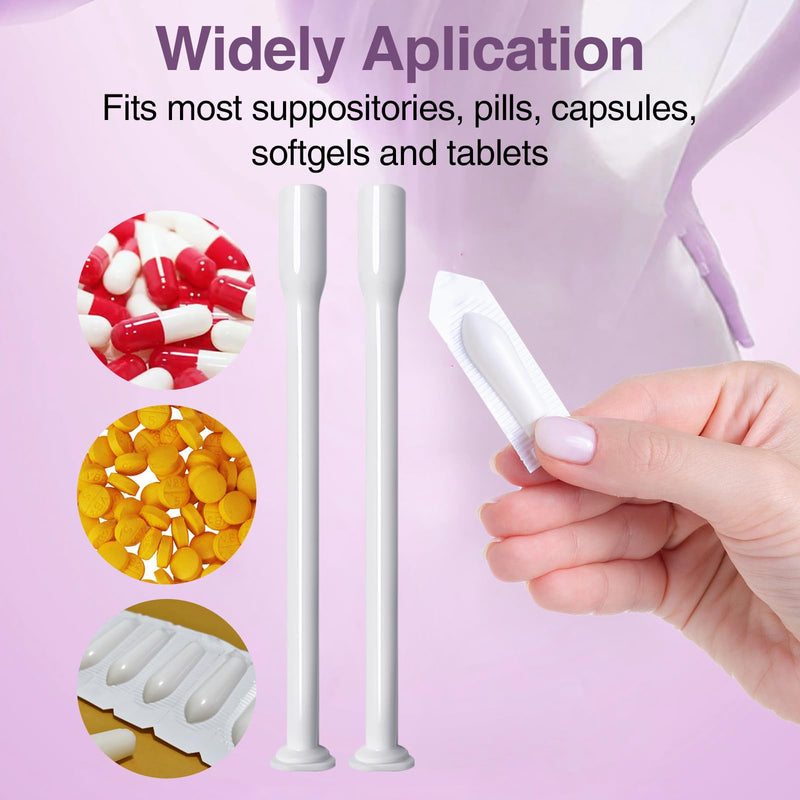 [Australia] - 30 Pack Disposable Vaginal Suppository Applicators for Women, Individually Wrapped, Hygienic - Fits Most Boric Acid Suppositories, Pills, Tablet, Size 00 Cap-sules and Feminine Care Applicator 