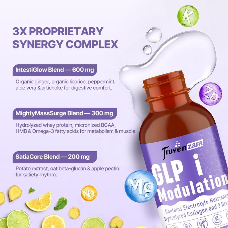 Balance Complex Vitamin Drops with Collagen & Electrolytes, Liquid with Ginger, Peppermint & Aloe Vera Extracts, BCAA & HMB, Natural Lemon Flavour, Sugar-Free, 120ml 60 ml (Pack of 2)