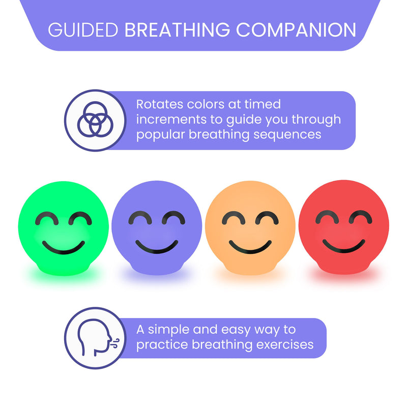 [Australia] - ZenGlow Ball Guided Breathing Exercise Tool - Visual Meditation Companion for Stress, Anxiety, Sleep, and ADHD - Mindfulness Gift for Men, Women, Adults, Kids 
