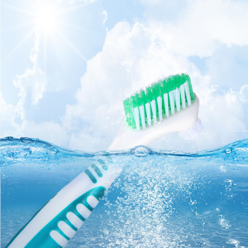 [Australia] - 10 Pcs Denture Brush - False Teeth Cleaner, Double Sided, Portable, Soft Multi-Layered Bristles, Ergonomic Rubber Handle 