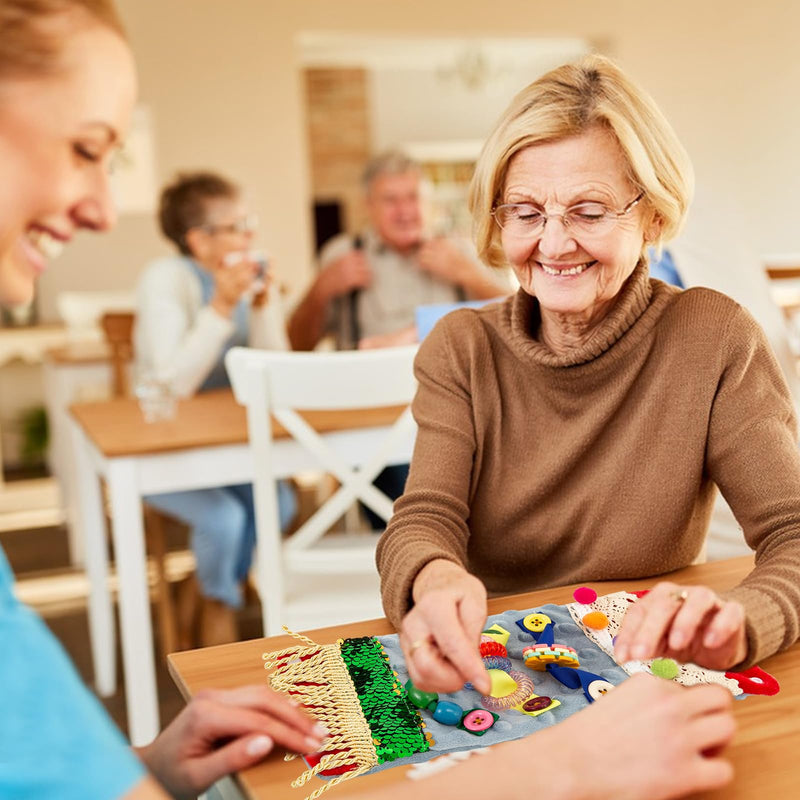 [Australia] - Nest blanket for dementia sufferers, seniors and dementia employment hands, therapy product for Alzheimer's, Alzheimer's, dementia, Asperger's, anxiety, autism games for dementia sufferers, hand spinning top to reduce anxiety (blue) blue 