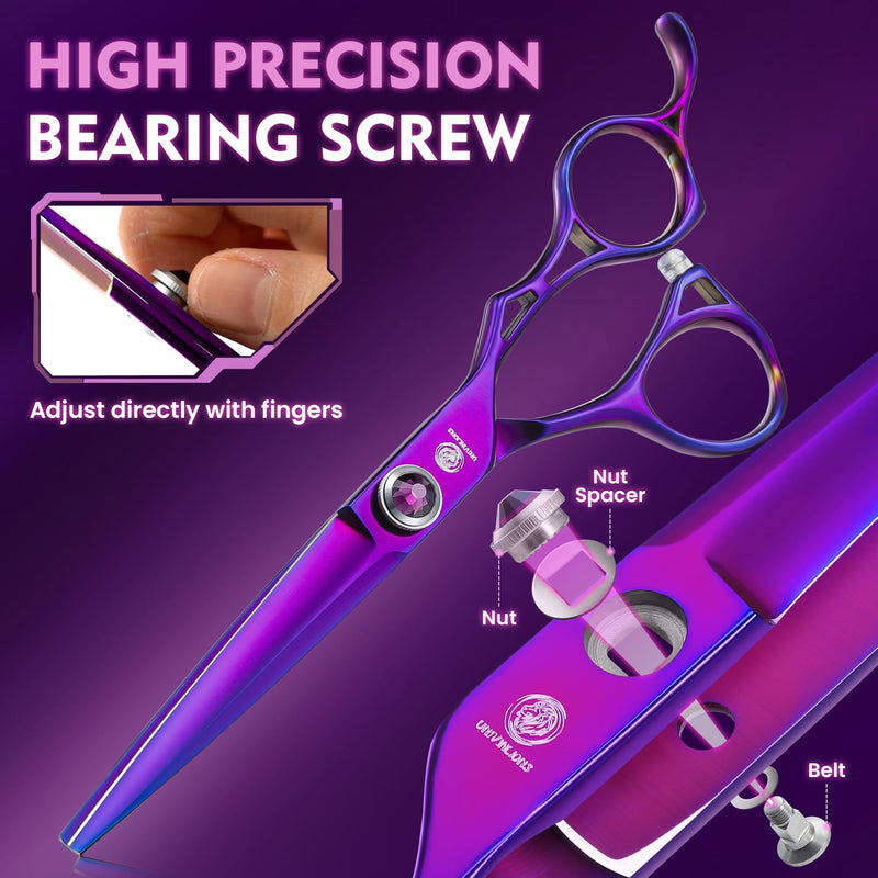 [Australia] - univinlions Hairdressing Scissors Set 6 Inch Hair Cutting Scissors Professional Hair Cutting Tool for Men Women Children in Salon Hairdresser Home (Purple) Purple 