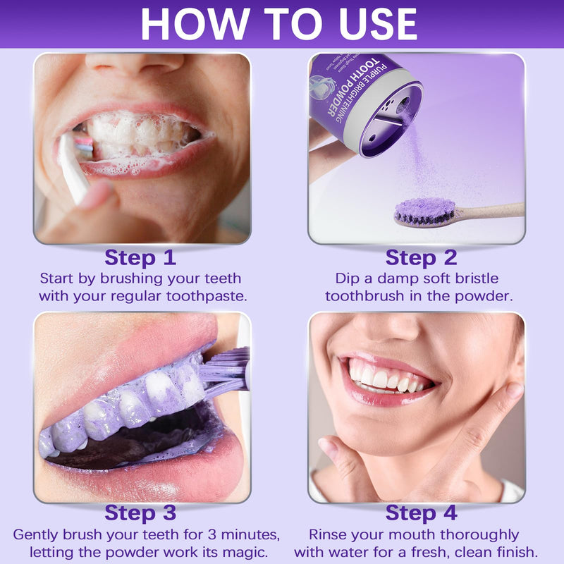 [Australia] - Teeth Whitening Powder, Removes Stains, Teeth Whitening, Toothpaste Whitening Powder for Coffee, Tea, Food, Wine, Keeps Breath Fresh, Promotes Oral Health,No Sensitivity, 35g 