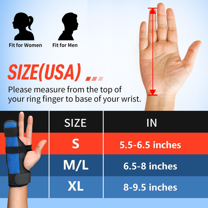 [Australia] - FEATOL Boxer Finger Splint Metacarpal Splint Brace, Adjustable Pinky Hand Brace For Women Men, Pain Relief For Boxer Fractures, Broken Ring Finger, Tendonitis(Left Hand -Black, Small) Left Hand -Black 