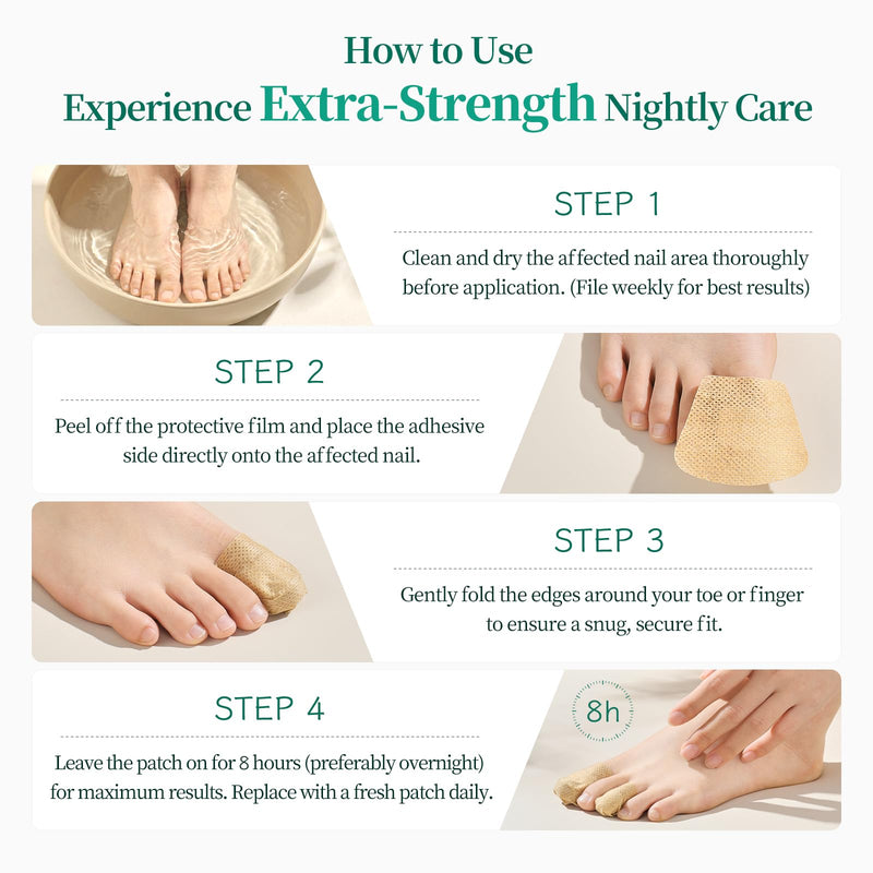 APUREE Fungal Nail Patches Extra Strength: 1% Tolnaftate Nail Repair 64PCS | FSA-HSA Eligible With NDC 84167-332-23, Trim To Fit, Breathable, Restores Discolored Yellow Thick Nails, With Precision File
