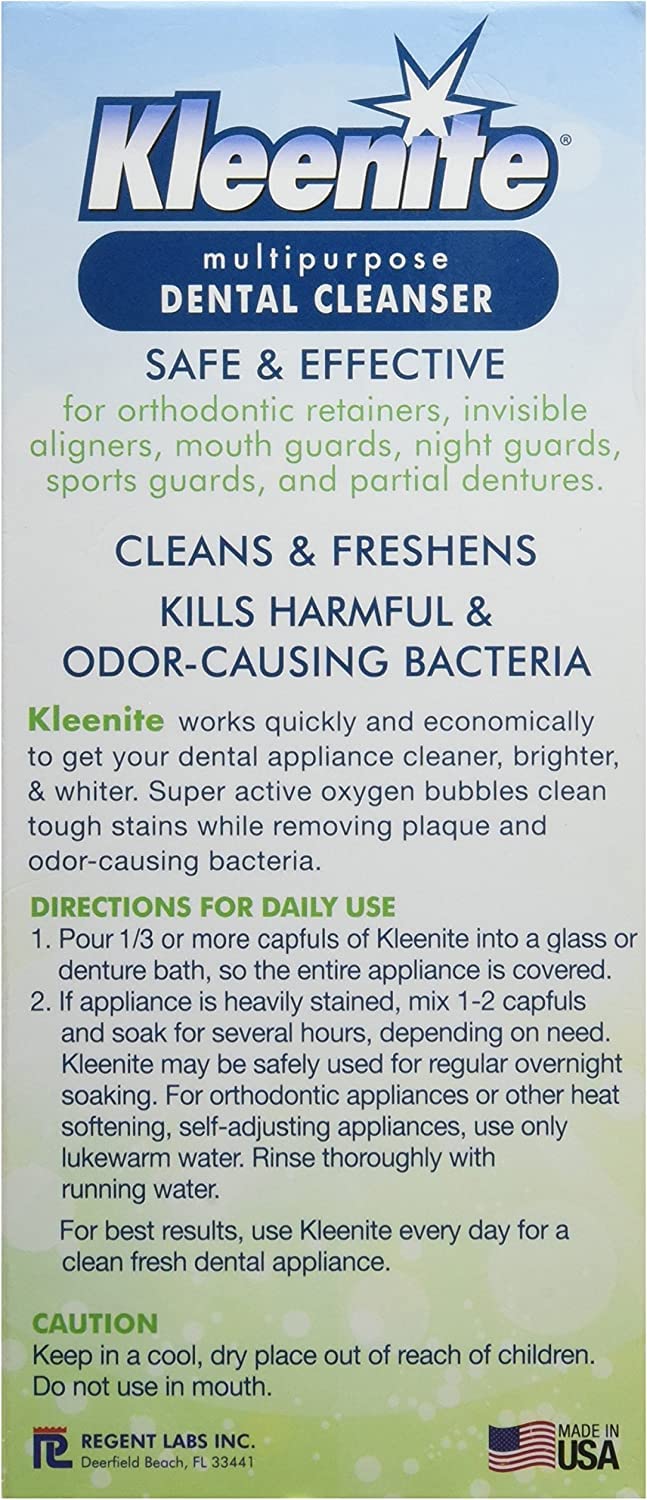 [Australia] - kleenite Multipurpose Dental Cleanser, 90 cleanings, Fresh mint 9 fl oz (Pack of 2) 