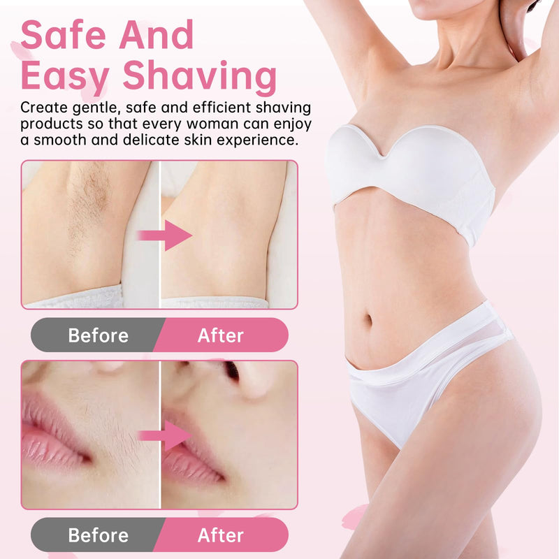 [Australia] - Bikini Trimmer for Women Pubic Hair - 2 in-1 Electric Razors for Women - Rechargeable Dual Head Electric Shaver - Waterproof Bikini Trimmer for Underarm Leg Arm Body Face Armpit Hair Remover 
