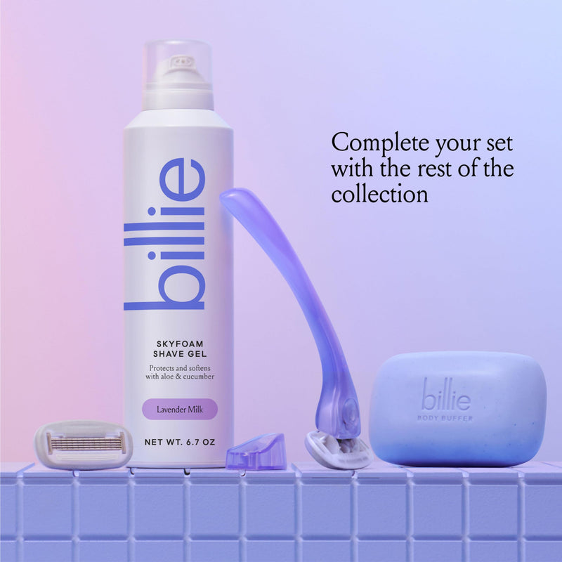 [Australia] - Billie SkyFoam Shave Gel - Lavender Milk Scent - Water-activated Foam - Made With Aloe & Cucumber - For A Close, Smooth Shave - 6.7 fl oz, 3-pack 6.7 Ounce (Pack of 3) 