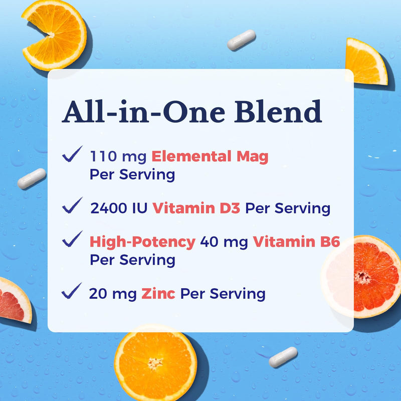 Vitalitown Magnesium Zinc, with Vitamins D3 & B6, Chelated Magnesium Glycinate, Malate, Citrate, Aspartate, Gluconate, High Absorption, Immune, Bone, Sleep, Nerve & Heart Health, 240 Caps