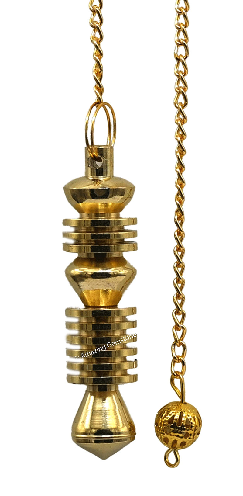 [Australia] - Ibrahim Karim Universal Pendulum Healing Metal Pendulums for Divination, Gold Double ISIS Steel Copper Pendulum High Energy Pendulo de Bronce Pendulos de Mesa MP21 #21. Double Isis - Openable 