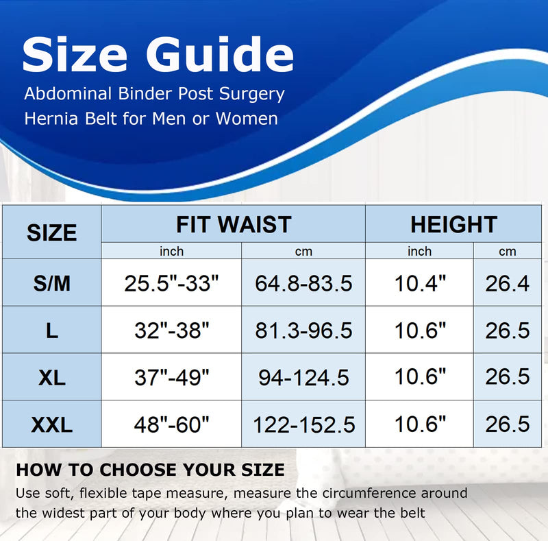[Australia] - Abdominal Binder Post Surgery Postpartum Belly Band Belly Wrap Hernia Belt Stomach Compression Wrap C-Section,Nude,L Nude For waistline 32"-38",L 