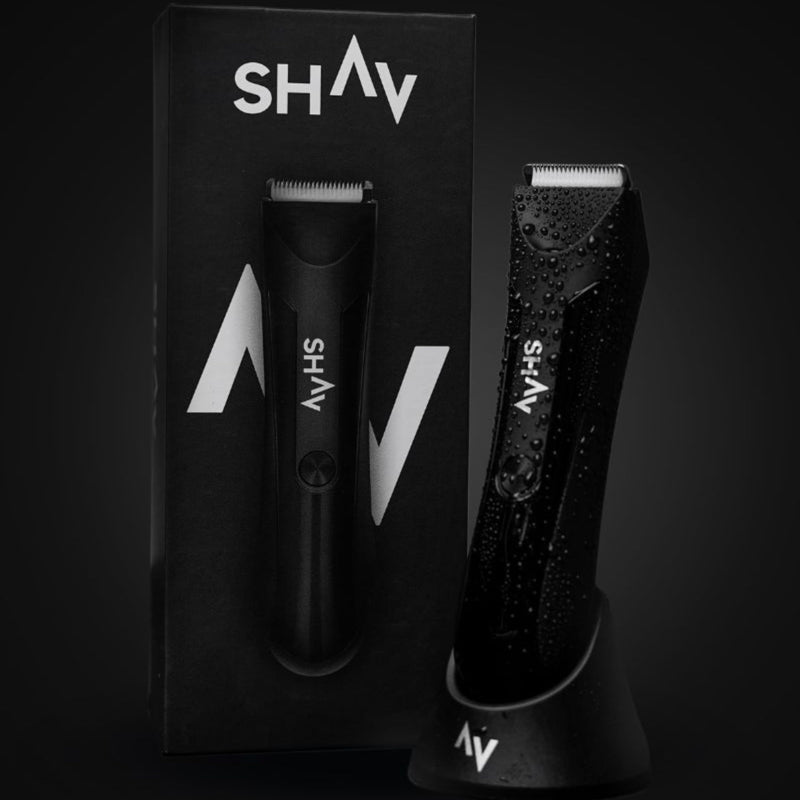 [Australia] - SHAV™ CutFree™ intimate razor for men, waterproof electric trimmer, wet/dry hair trimmer with interchangeable ceramic blade module, body groomer for intimate and body hair, men's care razor 