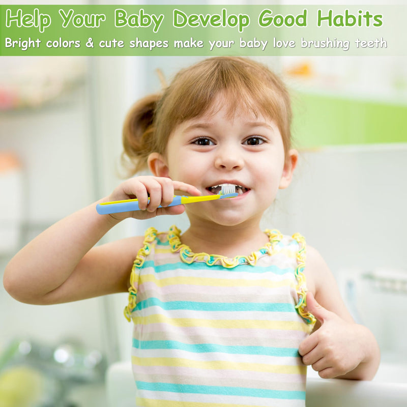 [Australia] - Toddler Toothbrush 8 Pack, Soft Baby Toothbrush Efficient 3 Sided Kids Tooth Brush for Ages 1-12 Years, Infant Training Tooth Brush Complete Tooth and Gum Care, Easy to Grip(Patent) 