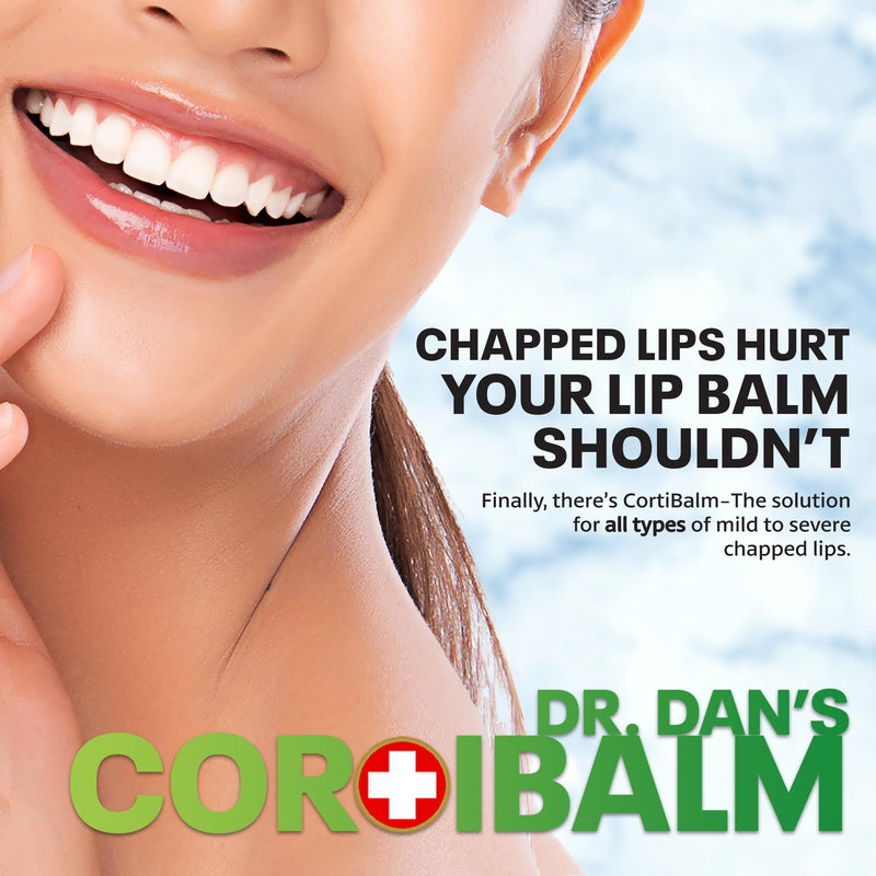 Dr. Dan's Cortibalm 1-Pack Healing Lip Balm Jar for Severely Chapped Lips | Healing Lip Balm Jar w/ 1% Hydrocortisone, Beeswax & Vitamin E Lip Repair, Chapped Dry Lips, Moisture & Hydrating Formula